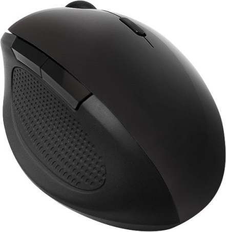 Ergonomisk trådløs optisk mus 2.4GHz 1600dpi sort
