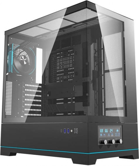 Computer kabinet med blæser Darkflash DY451L PRO (sort)
