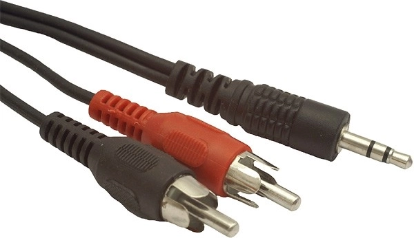Audiokabel 3,5 mm jack til 2× RCA 1,5 m Gembird