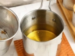 Mini gryde med friturekurv i rustfrit stål