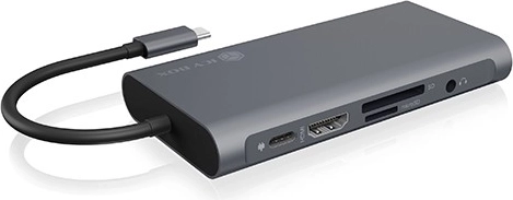 Icy Box USB‑C dockingstation med HDMI og VGA, gigabit LAN og Power Delivery