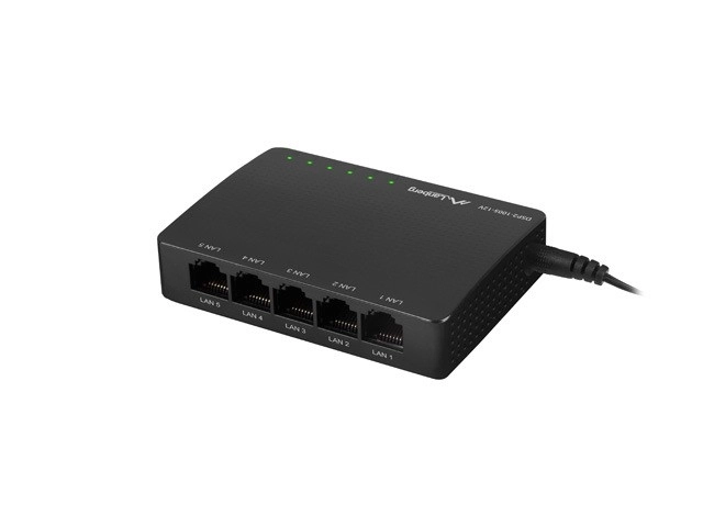 Switch LANBERG DSP2-1005 5x 1Gb/s Ikke-Administreret Gigabit Ethernet Desktop 12V