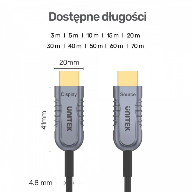 Optisk HDMI 2.1 kabel AOC 10m 4K 60Hz