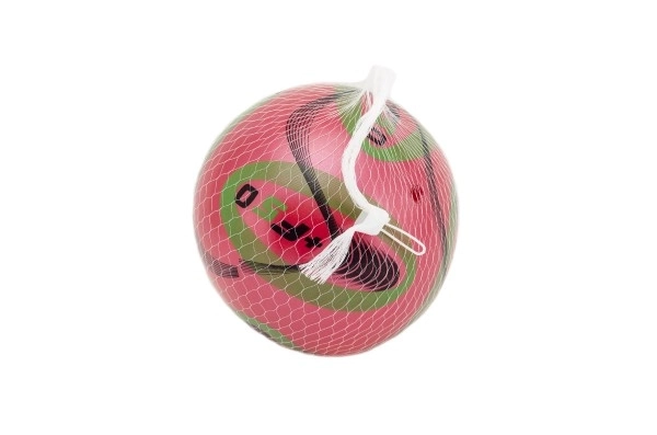 Bold farvet oppustet plast 15 cm i net
