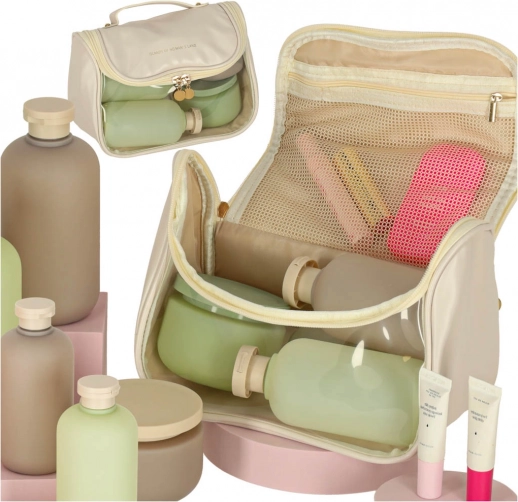 Beige rejsekosmetikpung