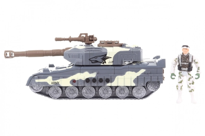 Milit6rt sæt med batteridrevet tank