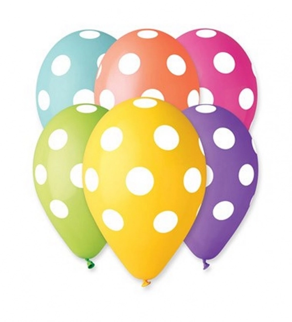 Oppustelige balloner med prikker 30 cm