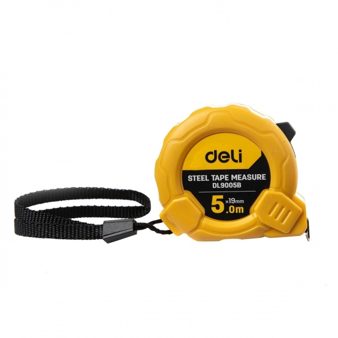 Målebånd 5m/19mm Deli Værktøj EDL9005B (Gul)