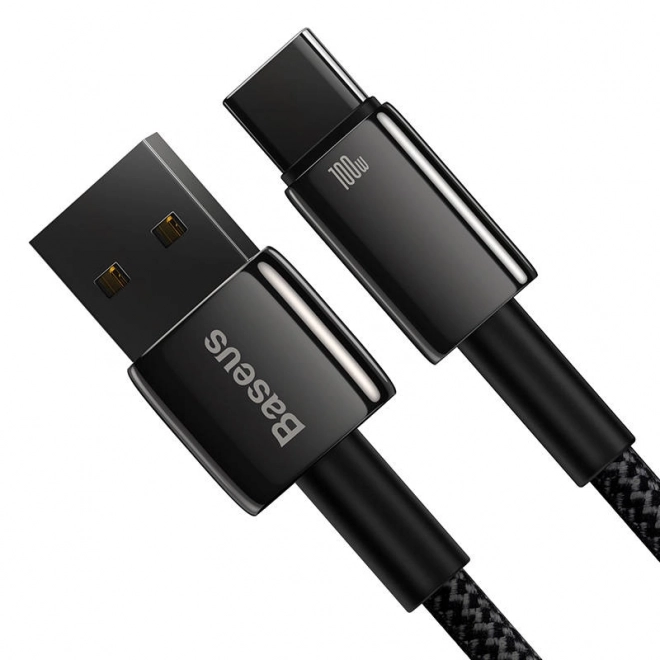 Kabel Baseus Tungsten Gold USB til USB-C, 100 W, 2 m sort