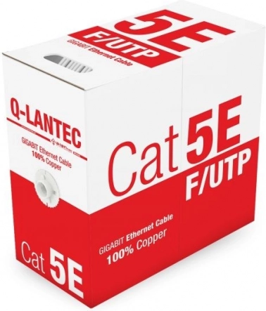 Skærmet netværkskabel F/UTP Cat 5e, PVC, 100% kobber, 305 m