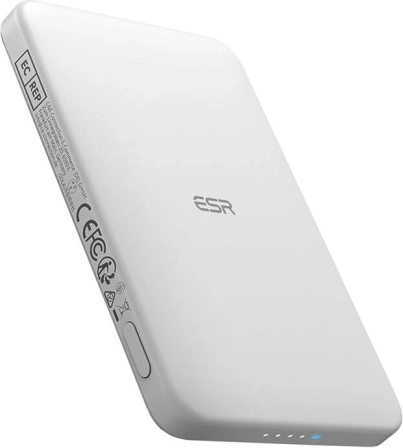 Magnetisk powerbank ESR Qi2 MagSlim 5000 mAh hvid