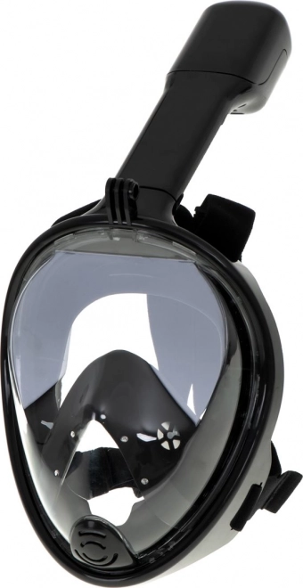 Foldbar fuldansigtsmaske med snorkel L/XL sort