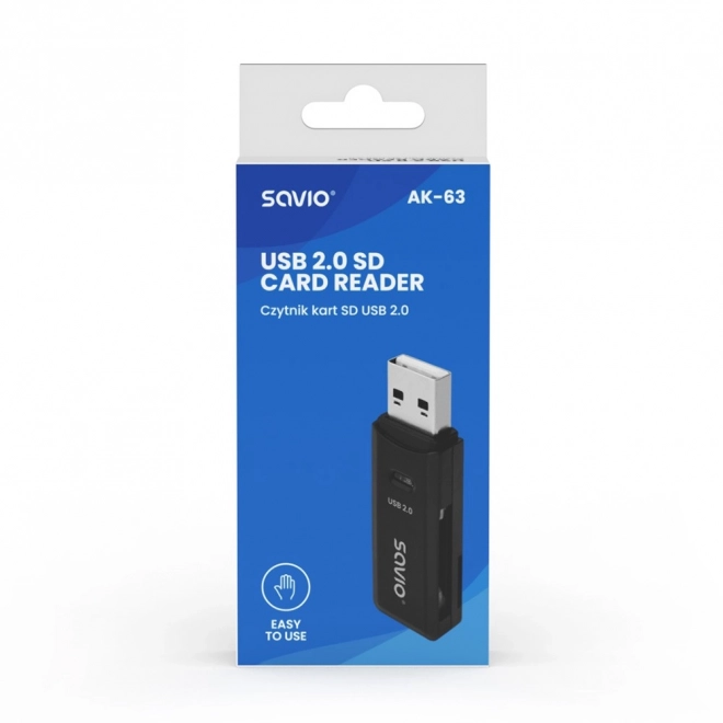 SD-kortlæser, USB 2.0, 480 Mb/s, AK-63