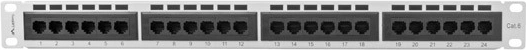 24 RJ-45 Cat6-porte for overskuelig netværksadministration