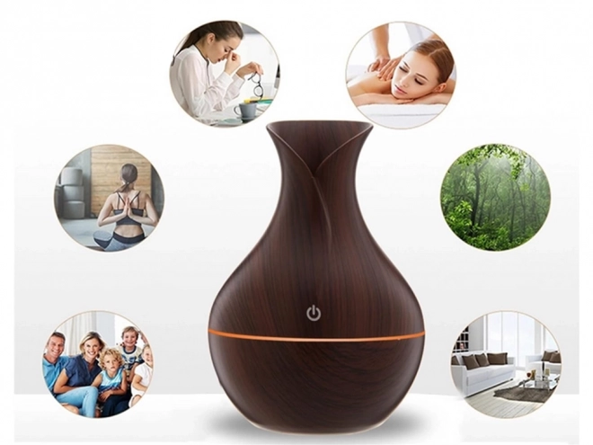 Moderne aroma diffuser og luftfugter med RGB-belysning USB