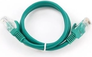 Patch-kabel kat.5e grøn 0,25 m med beskyttelse