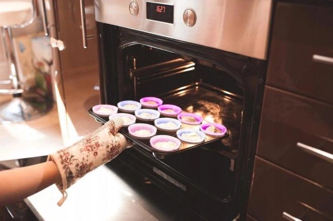 Teflon bageform til muffins med 12 silikoneforme
