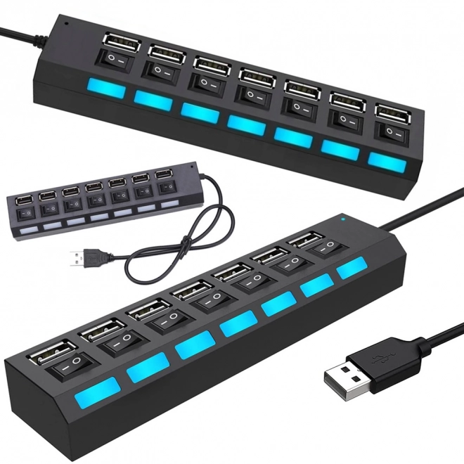 USB 7x 2.0 port hub