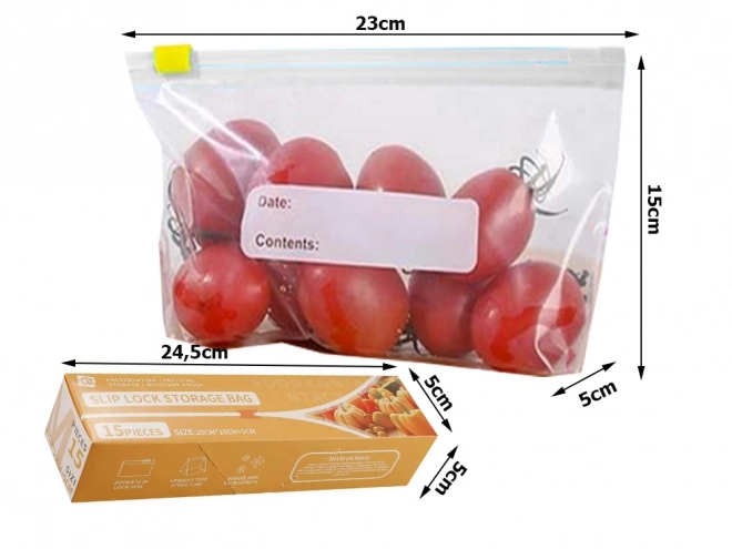 Zip-lock poser til madopbevaring 1200 ml