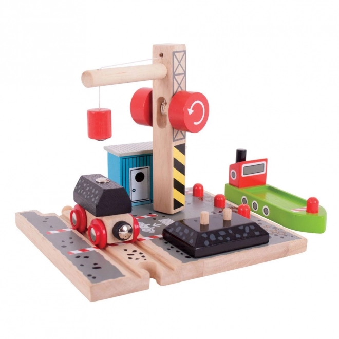 Bigjigs Rail Kuldok med kran