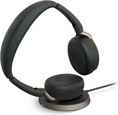 Trådløse høretelefoner Jabra Evolve2 65 Flex med oplader