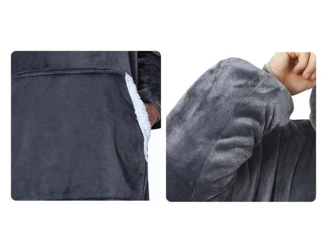 Varm oversize hættetrøje med hætte