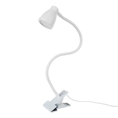 Hvid bordlampe med klips Izoxis