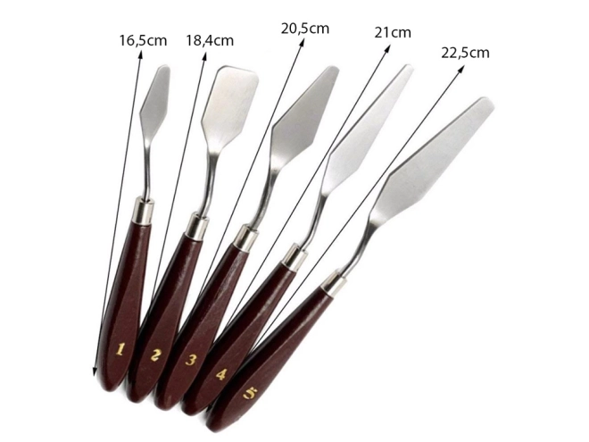 Forskellige størrelser 16,5–22,5 cm