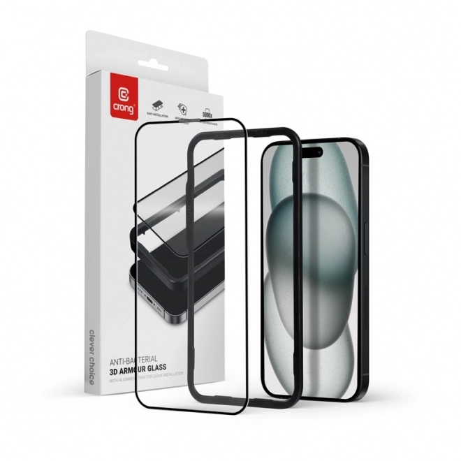 Hærdet glas 9H til iPhone 15 og iPhone 16
