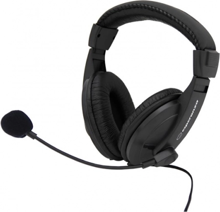 Stereo-hovedtelefoner med mikrofon og lydstyrkekontrol EH103