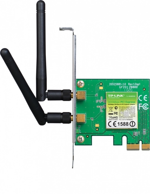 Trådløst WiFi N300 PCI-E kort med to antenner
