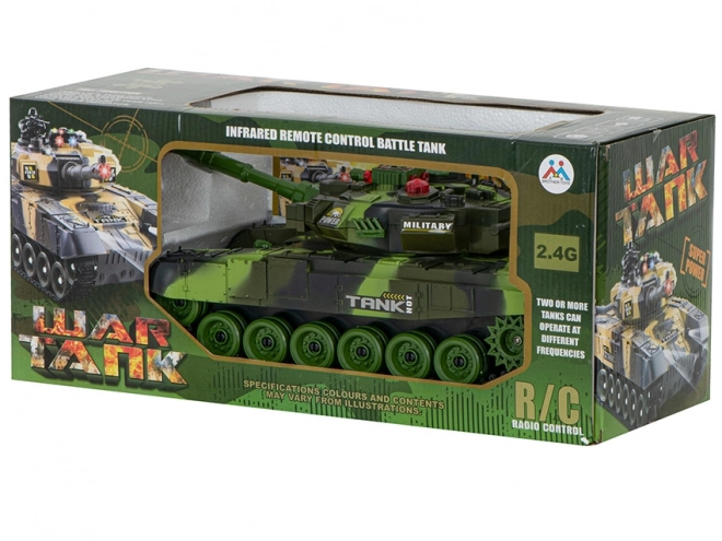 RC tank med fjernbetjening 2,4 GHz skovkamuflage