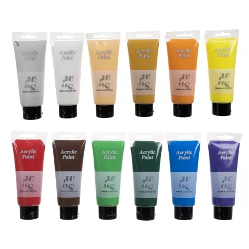 Acrylfarver 12 stk. 100 ml Maaleo 20424