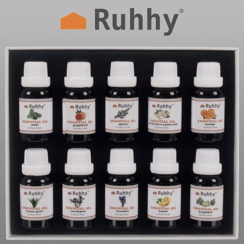 Æterisk olie - sæt 10 stk. 15ml Ruhhy 21938