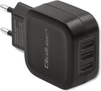 Qoltec oplader 3xUSB 17W