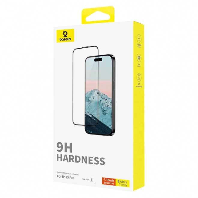 Hærdet glas Baseus 0,3 mm til iPhone 15 Pro