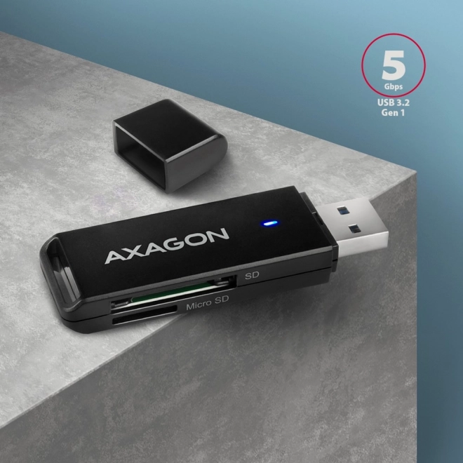 Ekstern kortlæser USB-A 3.2 Gen 1 AXAGON med understøttelse af UHS-I