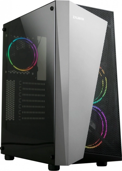 Computer kabinet S4 Plus ATX Mid Tower med RGB-blæsere