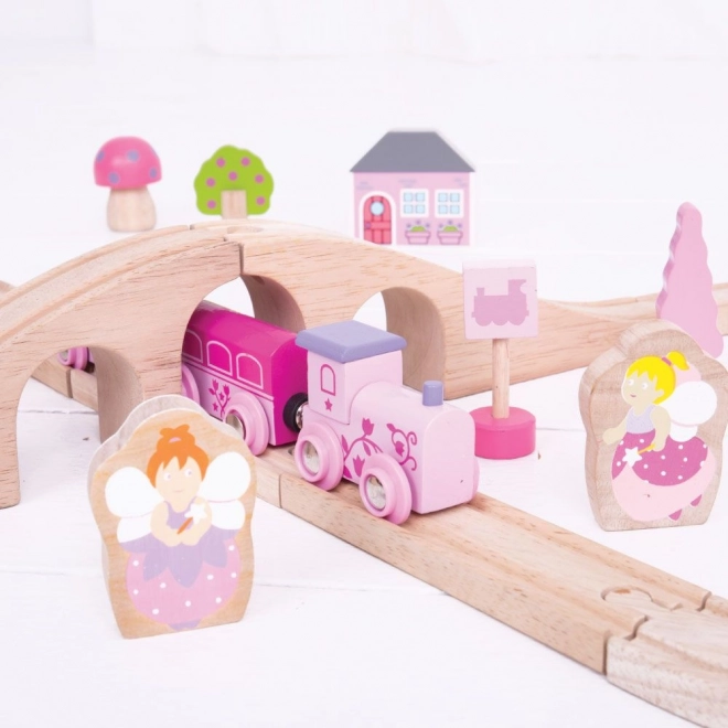 Bigjigs Rail Trætogbane i ottetal til prinsesser, 35 dele