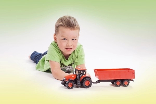 Rød traktor Zetor med trailer og lyd- og lyseffekter - 36 cm