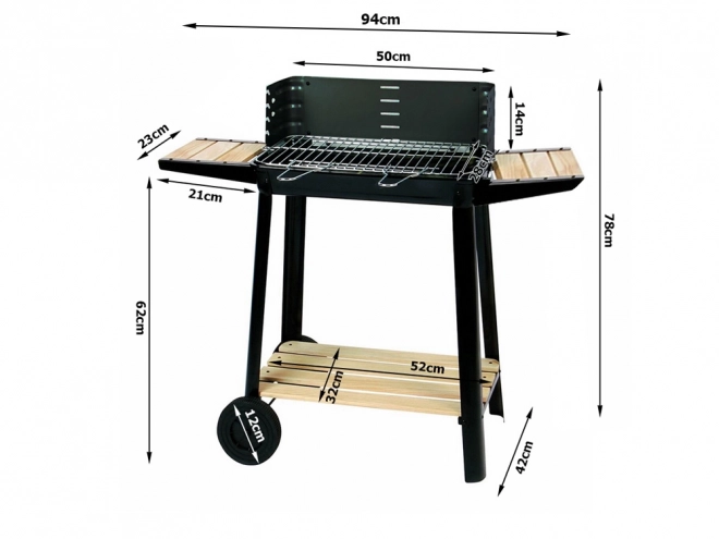 Stor havegrill til trækul