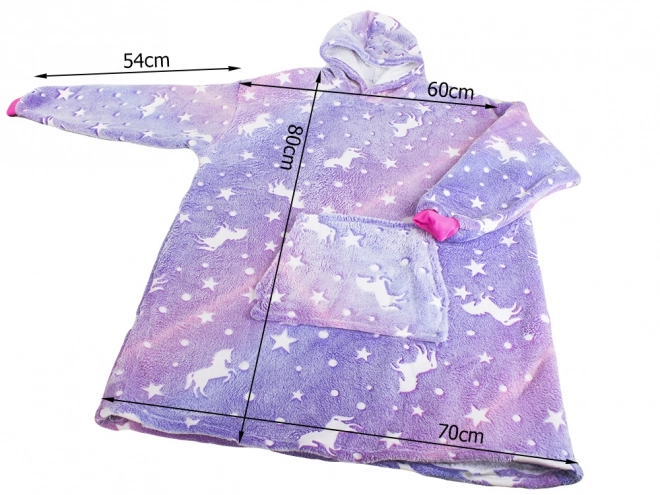 Varm oversize tæppehættetrøje med tæt fleece