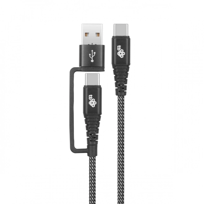 Kabel 2i1: USB-C og USB A med længde på 1,2 m