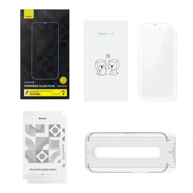 Baseus Crystal hærdet glas 0,3 mm til iPhone X/XS