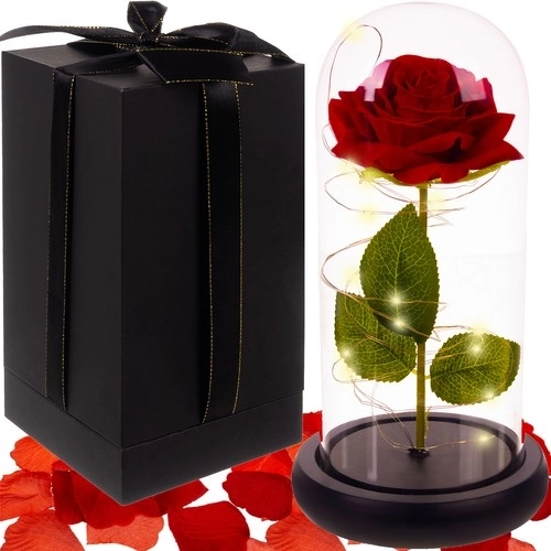 Rose i glas - lysende