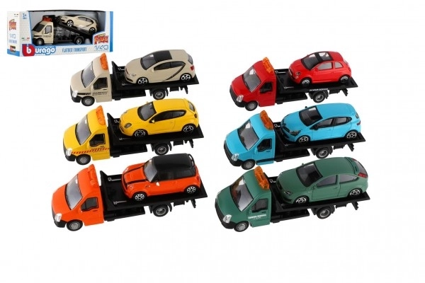 Bburago 1:43 Bugserbil Flatbed Transport, forskellige typer
