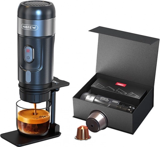 Bærbar 3-i-1 kaffemaskine HiBREW med etui (80 W)