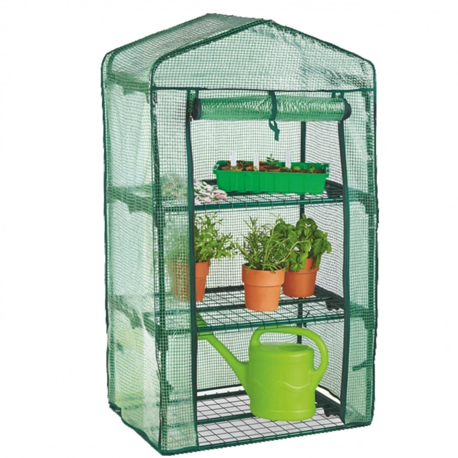 Drivhus altanhave grøntsagshave med tre hylder til blomster 69 x 49 x 125 cm