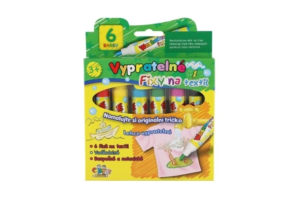 CREATOYS vaskbare tekstiltuscher, 6 stk