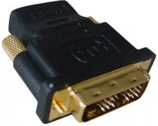HDMI-adapter (hun) til DVI (han) med guldbelagte kontakter
